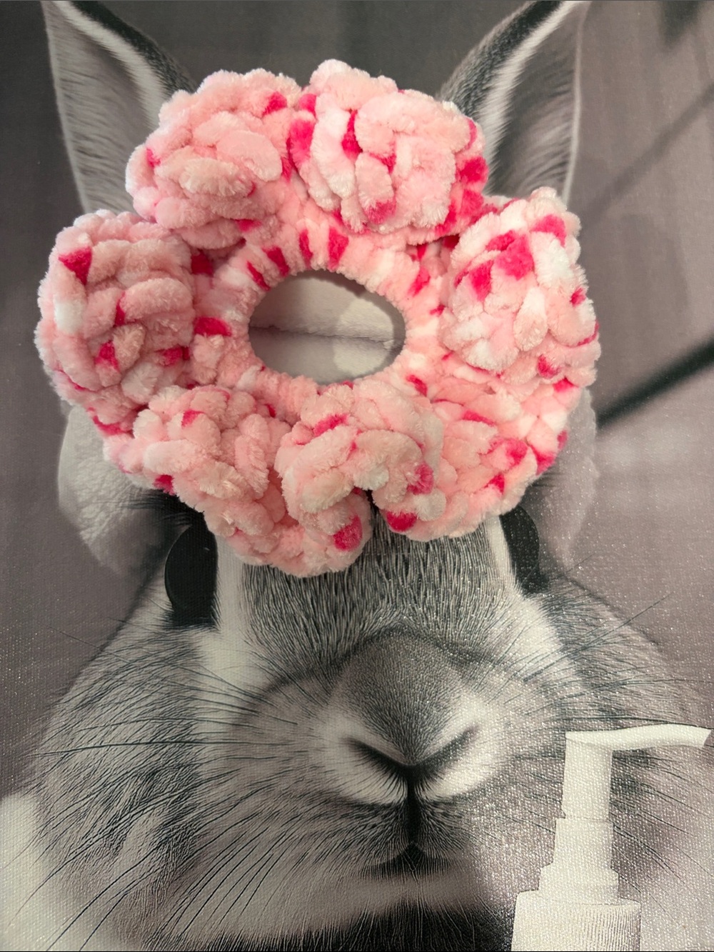 Plush Pink Set of 2 Scrunchies - Picture 3 of 3